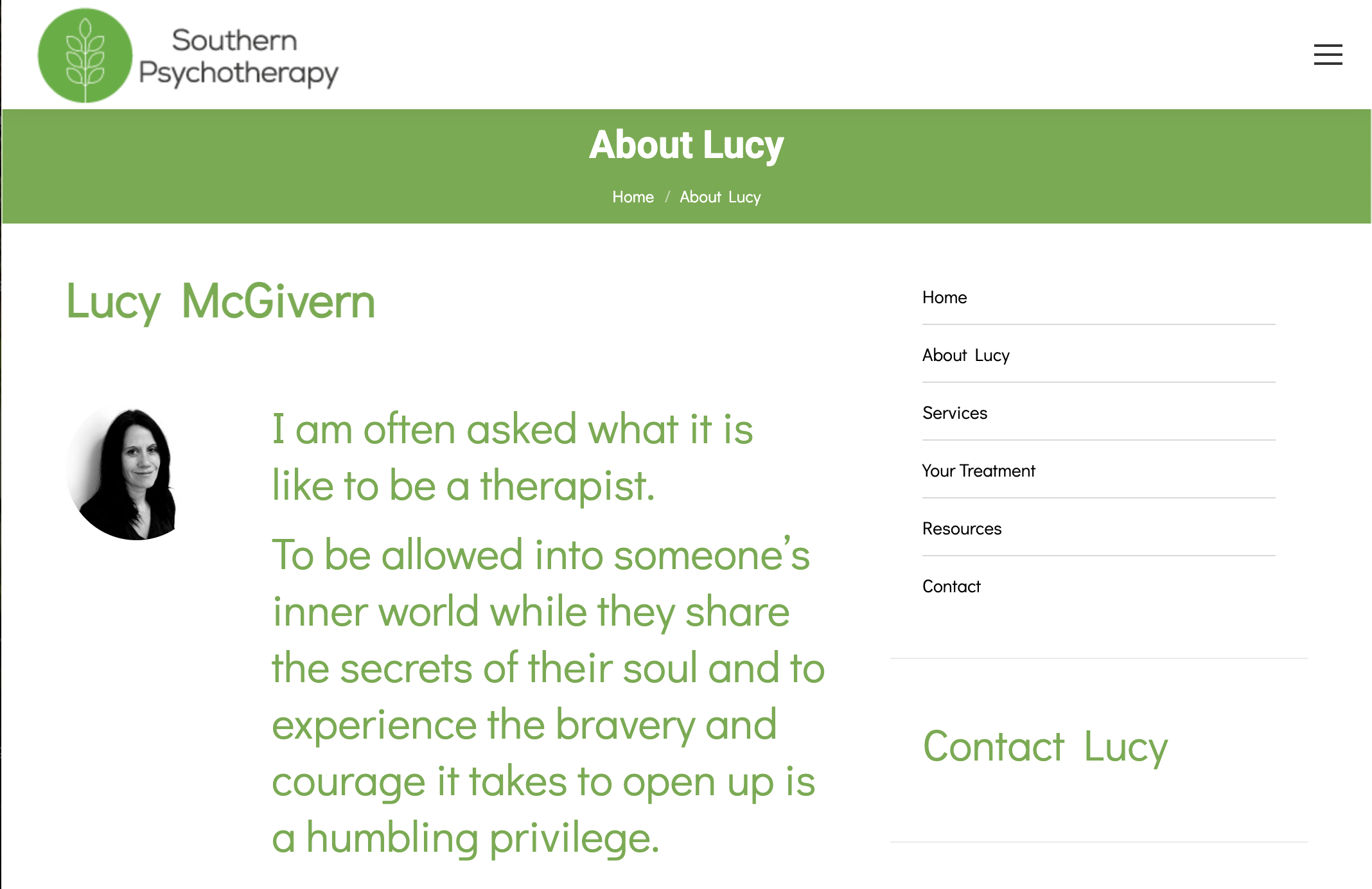 Psychotherapy for Trauma — Lucy McGivern